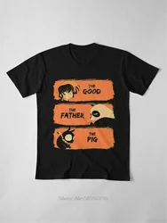 Ranma 12 The Good Ranma The Father Panda The Pig Funny Black T-Shirt Printed T Shirt Men Cotton O-neck Tshirt Tees Tops