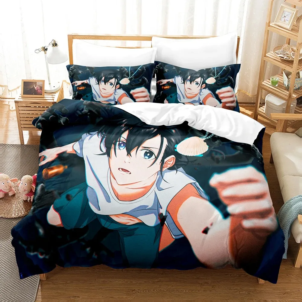 3D Printed Anime Summer Time Rendering Ushio Bedding Set Boys Girls Twin Queen Size Duvet Cover Pillowcase Bed Kids Adult