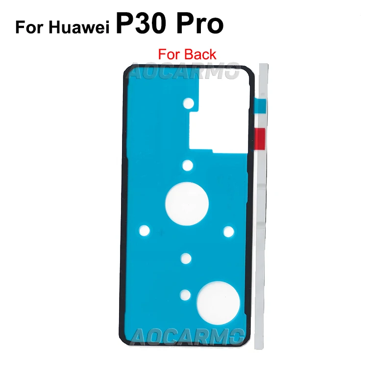 Aocarmo For Huawei P30 / P30 Lite / P30 Pro  / Nova 4e Back Battery Cover Adhesive Rear Door Frame Glue Tape Sticker Replacement