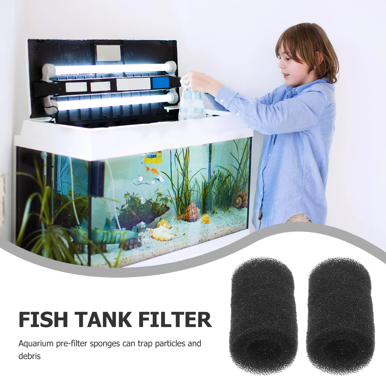 

10Pcs Aquarium Fish Tank Pre-Filter Sponge Replacement Sleeve Rolls Filter Cover Intake Protector for External Aquarium Supplies