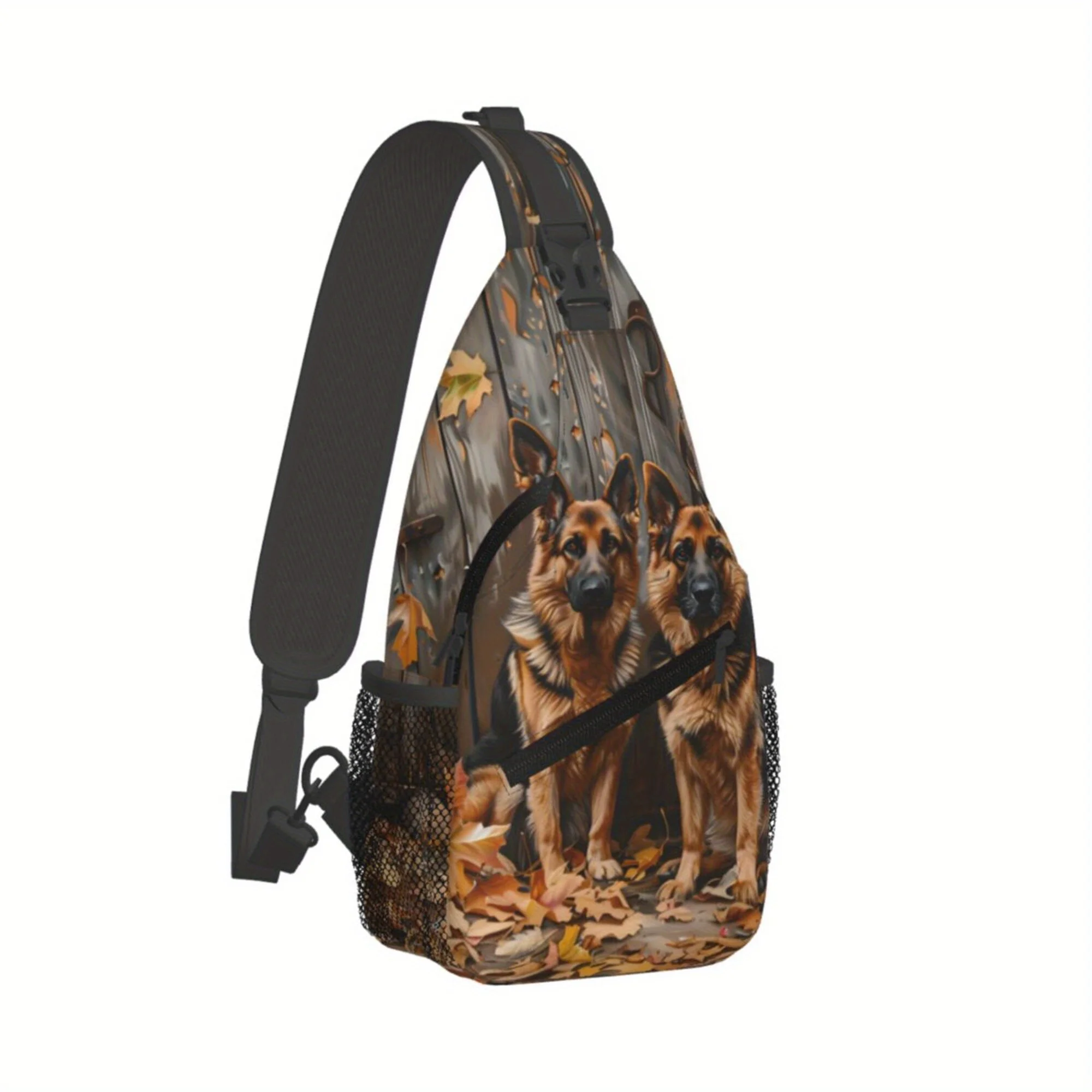 German Shepherd Design Crossbody Bag Stylish And Sturdy Chest Pack for Casual Outdoor Activities Travel