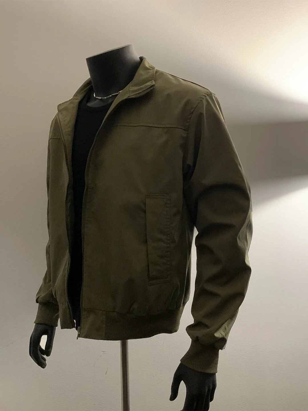 Military Green American Three-Proof Short Flight Jacket Men's Outdoor Sports Waterproof Autumn Fleece-Lined Stand Collar Jacket