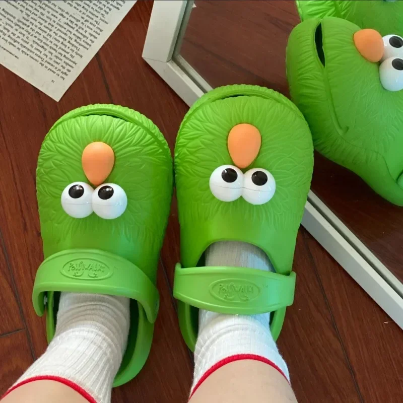 Hasbro Sesame Street ELMO creative cartoon funny thick-soled slippers cute personalized anime movie character non-slip slippers