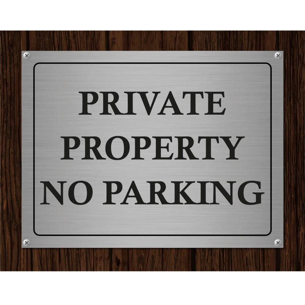 Customized Composite Aluminum Board Private Property No Parking Sign with Screw Holes