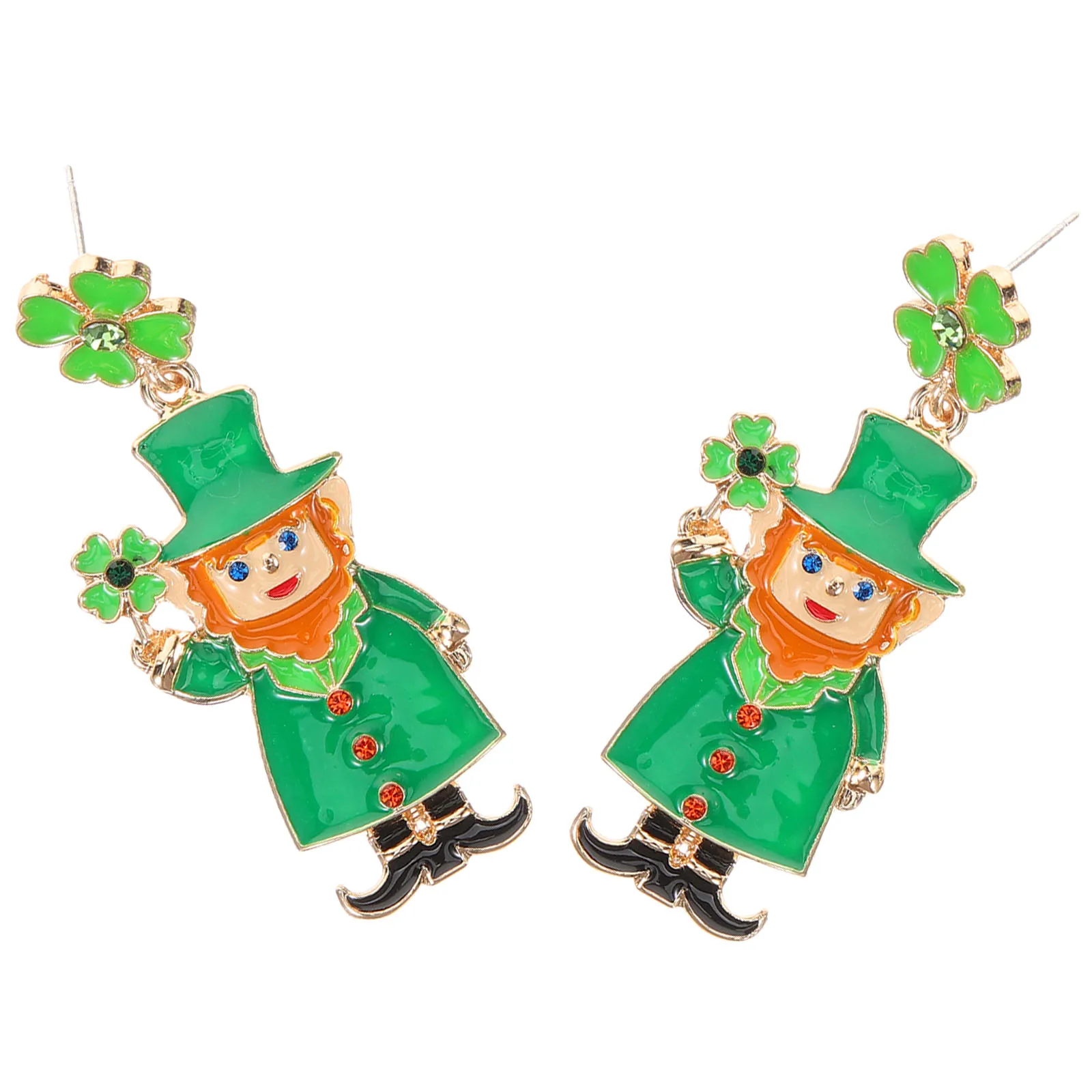 

Has Earrings for Girl Novelty Irish Festival Jewelry Decorative Carnival Green Miss