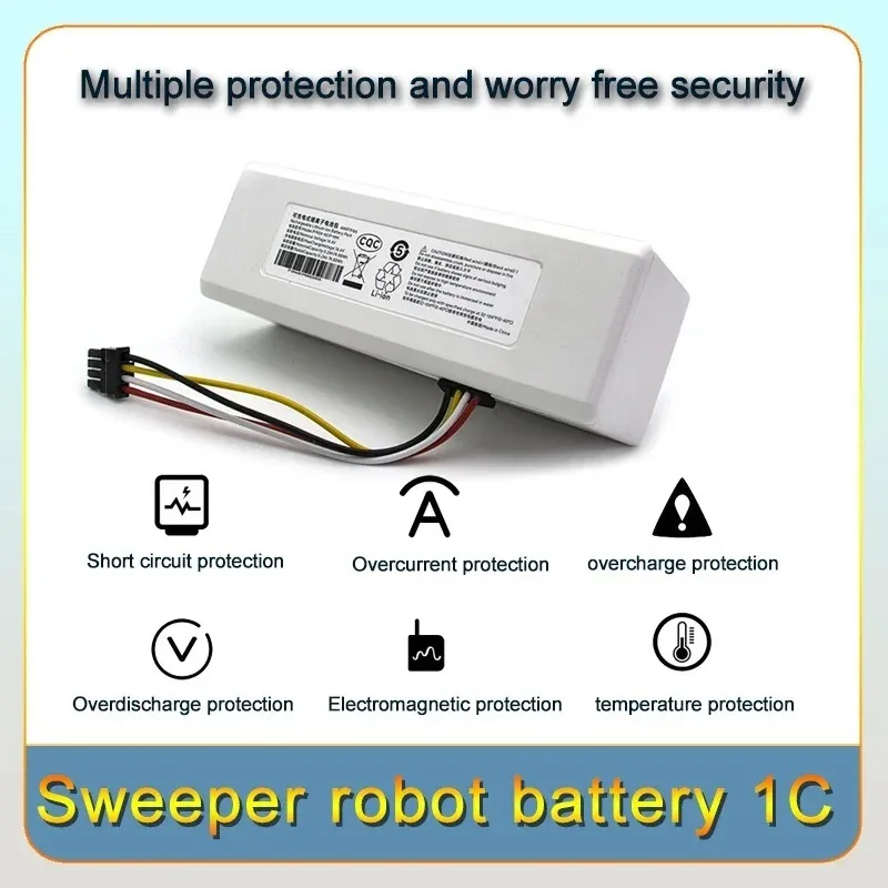

NEW 14.4V 12800mah P1904-4S1P-MM Battery For Xiaomi Mijia 1C STYTJ01ZHM Robot Vacuum Mop Cleaner Accessories battery