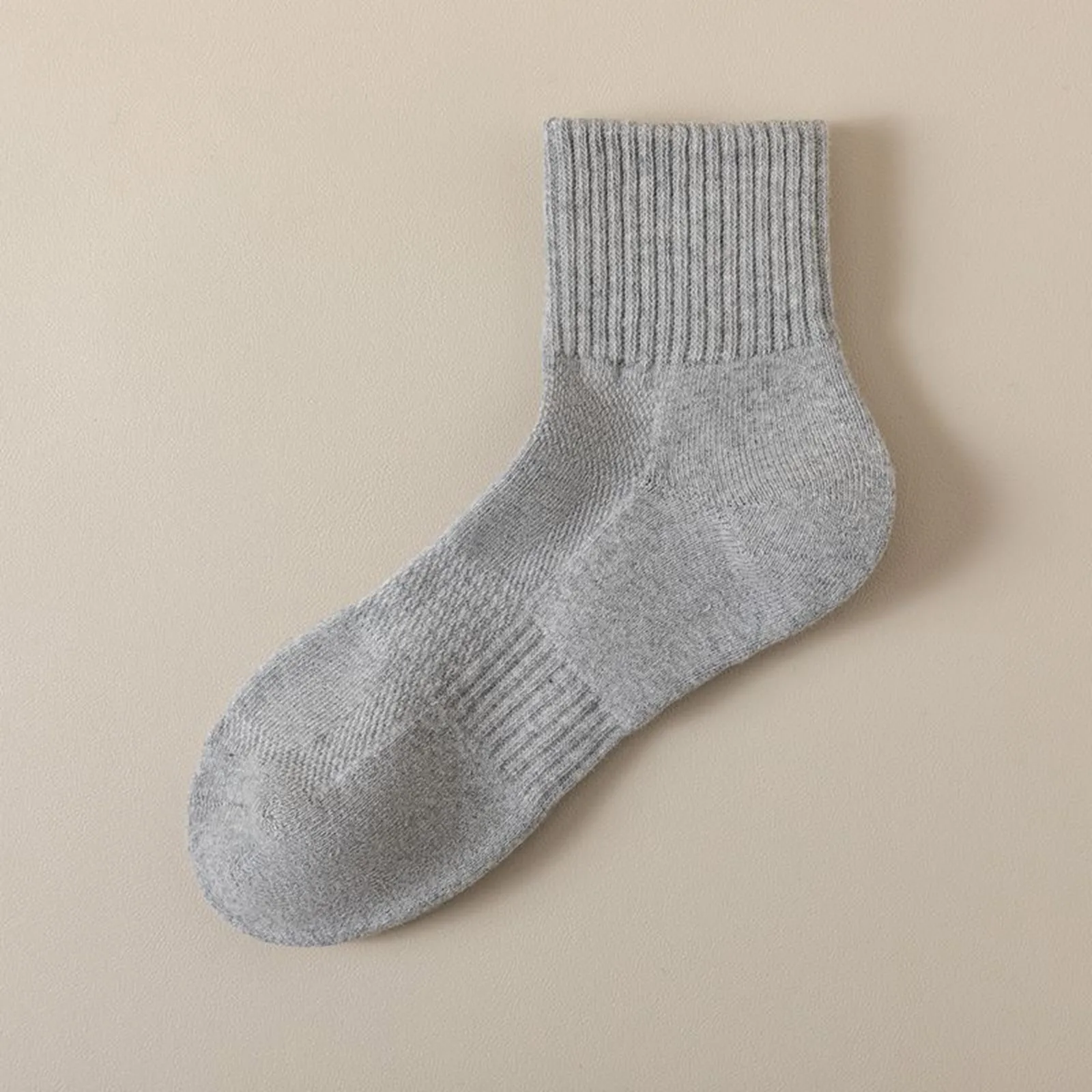 بسيطة متعددة الاستخدامات المألوف جورب الرجال الشتاء بسيط بلون منشفة أسفل العسل غير تنوعا عادية منتصف طول الجوارب