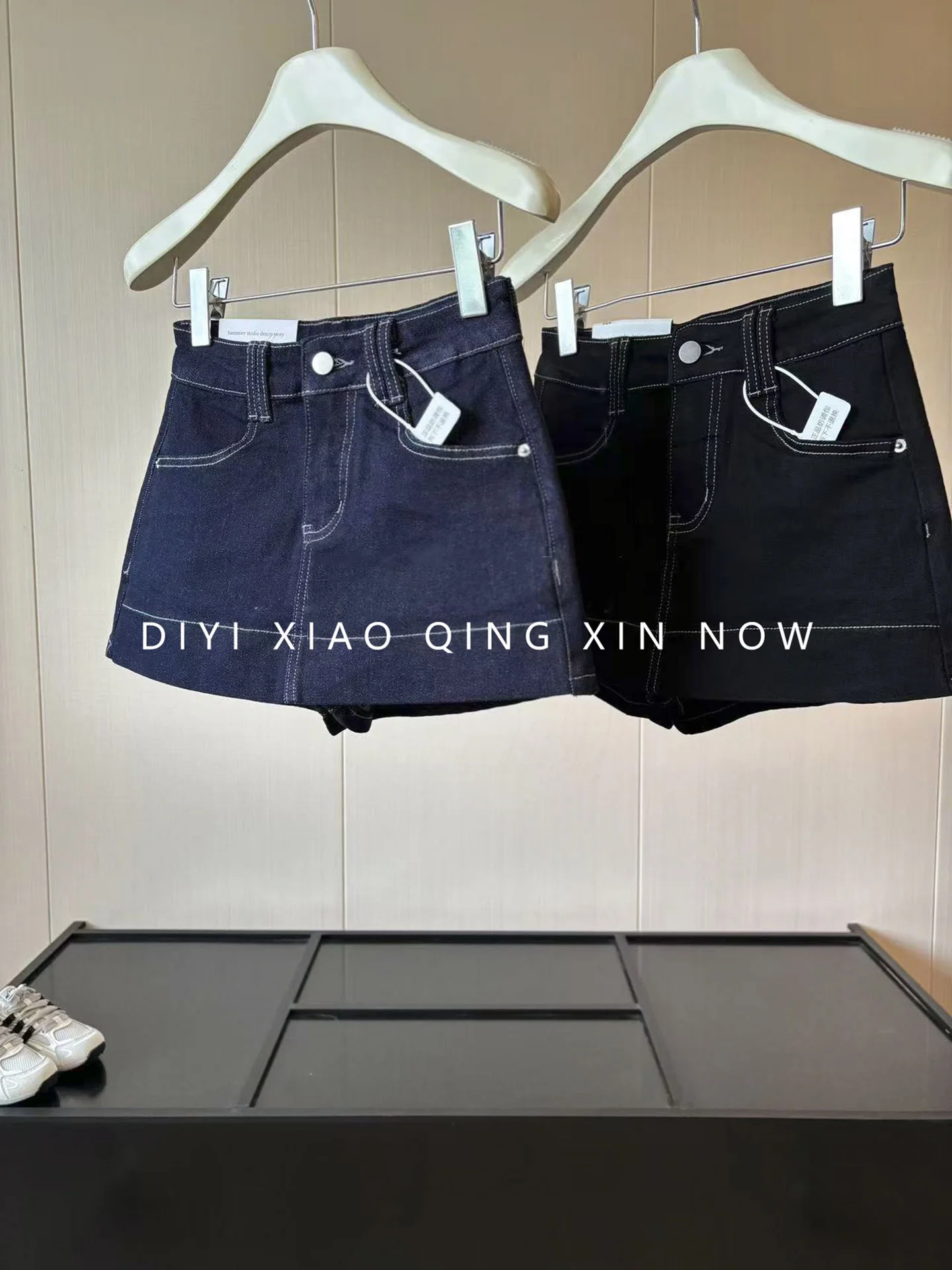 DIYI Denim High Waist A-Line Short Shorts Women's Elastic Slim Fit Jeans High Waist Spring Autumn Season Ladies Fashion