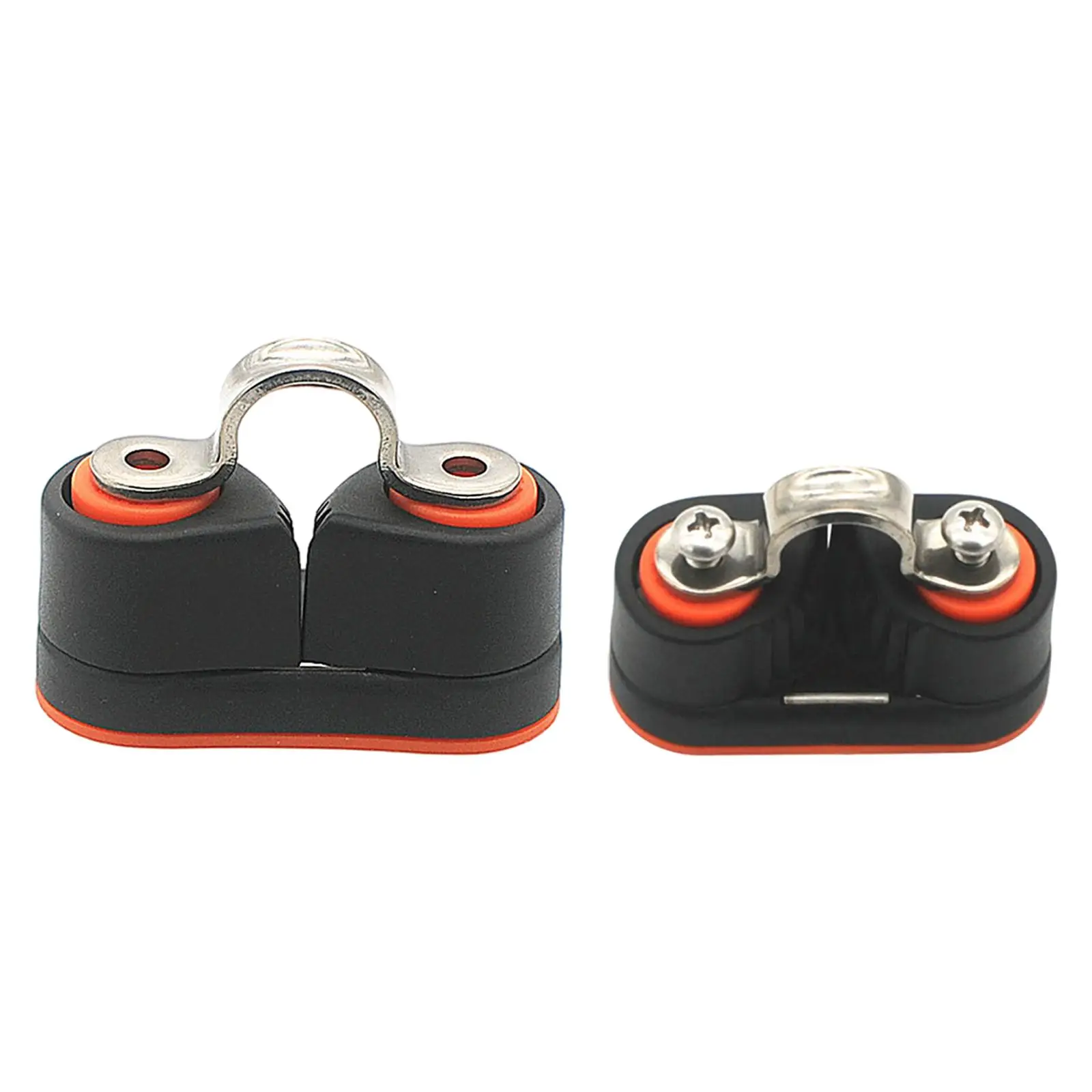 Marine Sailing Fast Entry cam Cleat with Leading Rings ,Orange with Fairlead