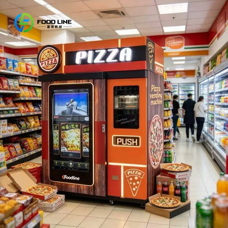 Innovative Products Self Automatic Food Cone Cartoon Make Pizza Vending Machine for Sale Use