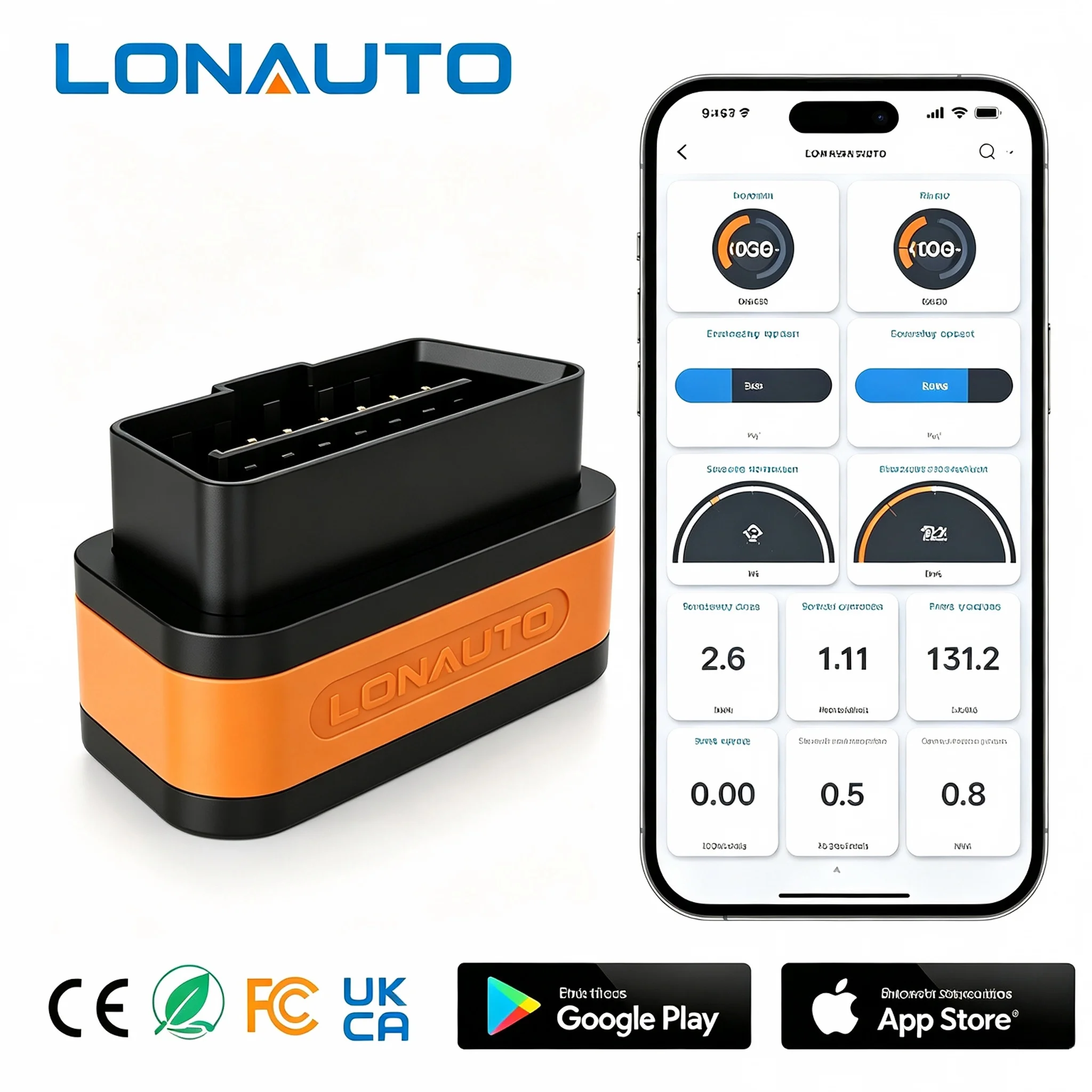 Lonauto LB02 OBDII Car Diagnostic Scanner Bluetooth 4.0 PIC18F25K80 ELM327 V1.5 Auto Fault Code Reader for All OBDII Vehicle Car