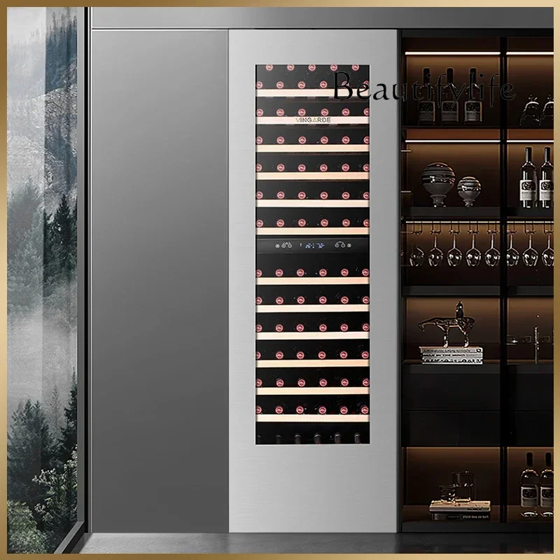 BJ S Wine Cabinet Constant Temperature And Humidity Household Fully Embedded Double Temperature Large Capacity Wine Cabinet Ice