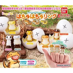 BANDAI Gashapon Capsule Toy Figures Miniature Reptile Lizard Chameleon Leopard Gecko Ring Model Doll Toy Decoratoion Kids Gifts