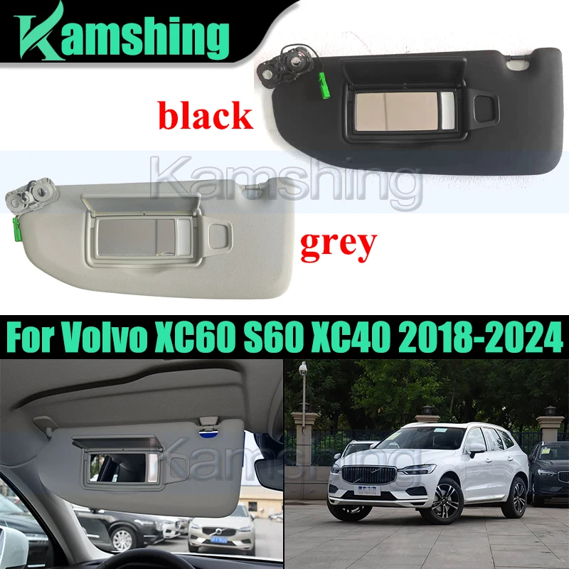 1 piece Car Inside Sunvisor For Volvo XC60 S60 XC40 2018-2024 Sun Shield Front Sunshade Sun Visor