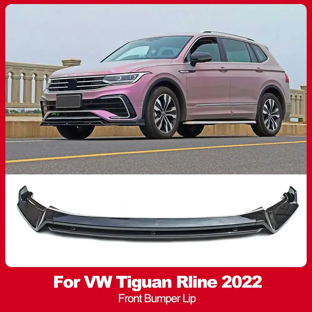 

4PCS For VW Tiguan Rline 2022 Front Bumper Lip PP Body Kit spoiler splitter Diffuser Car Accessories