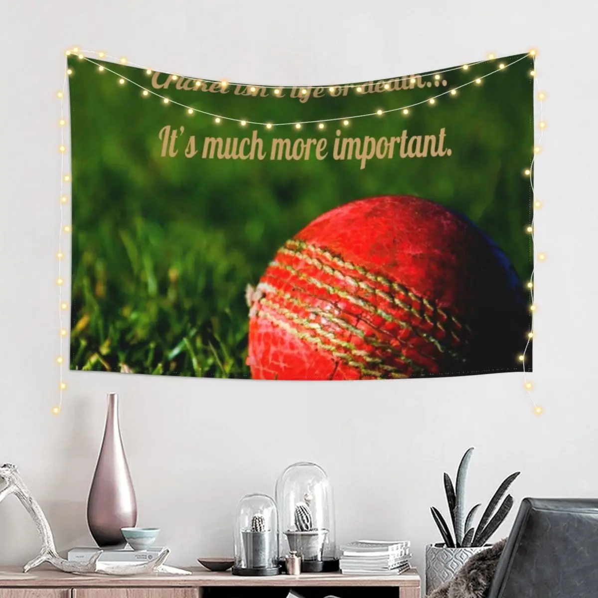 Cricket Red Ball Funny Motivational Tapestry Decoration Home Wall Decor Wall Decor Hanging Tapestry