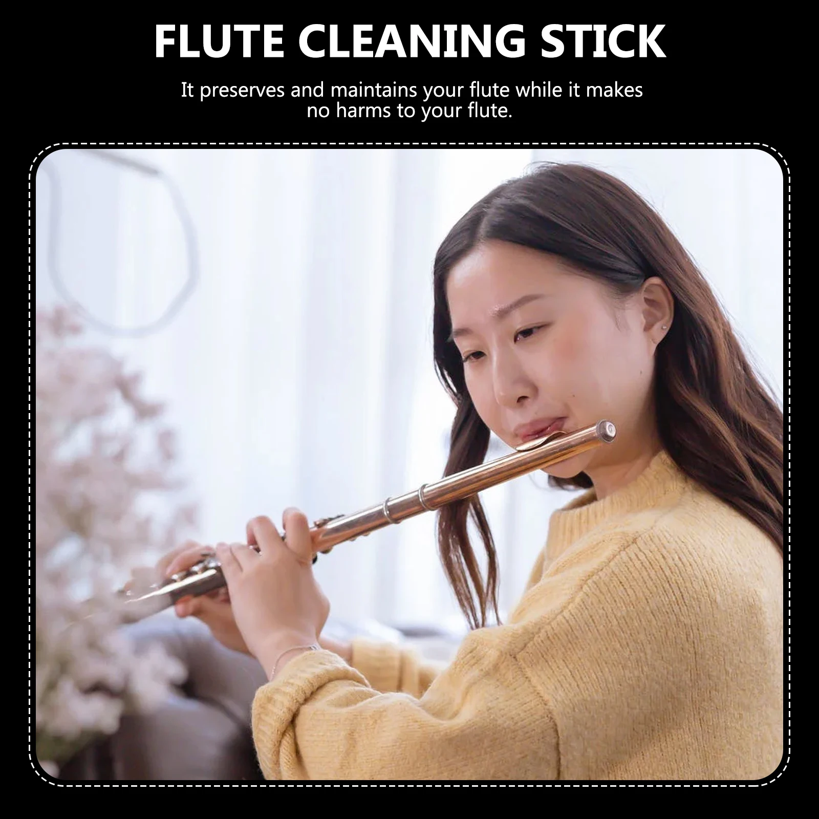 

Flute Cleaning Stick Accessories School Flutes Cleaner Rod Tune Swab for Instrument