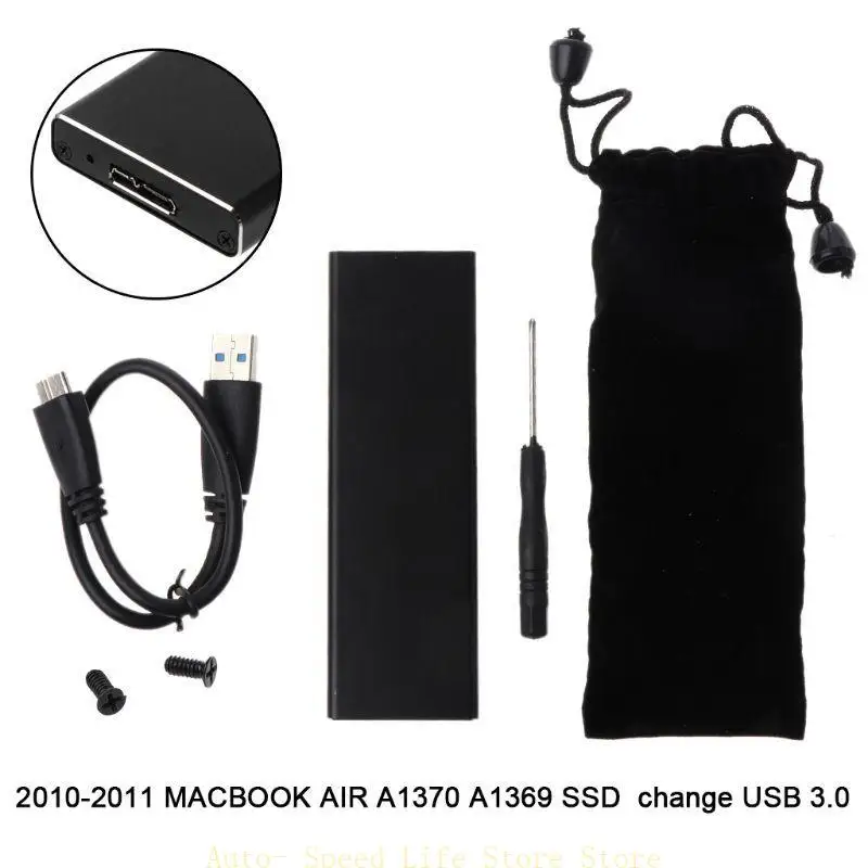 

02DA USB External Reader for A1369 A1370 SSD with Aluminum for Case,Support 12+6 Pin
