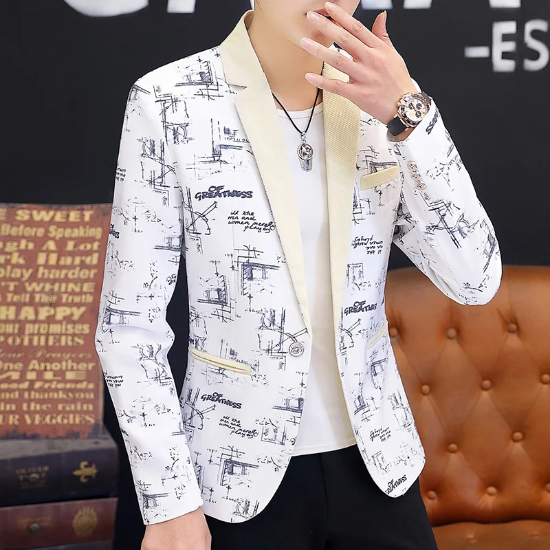 Men\'s Coat Spring 2024 New Fashion Thin Casual Suit Male Korean Version of The Trend Slim Handsome Small Suit Jacket  Acetate