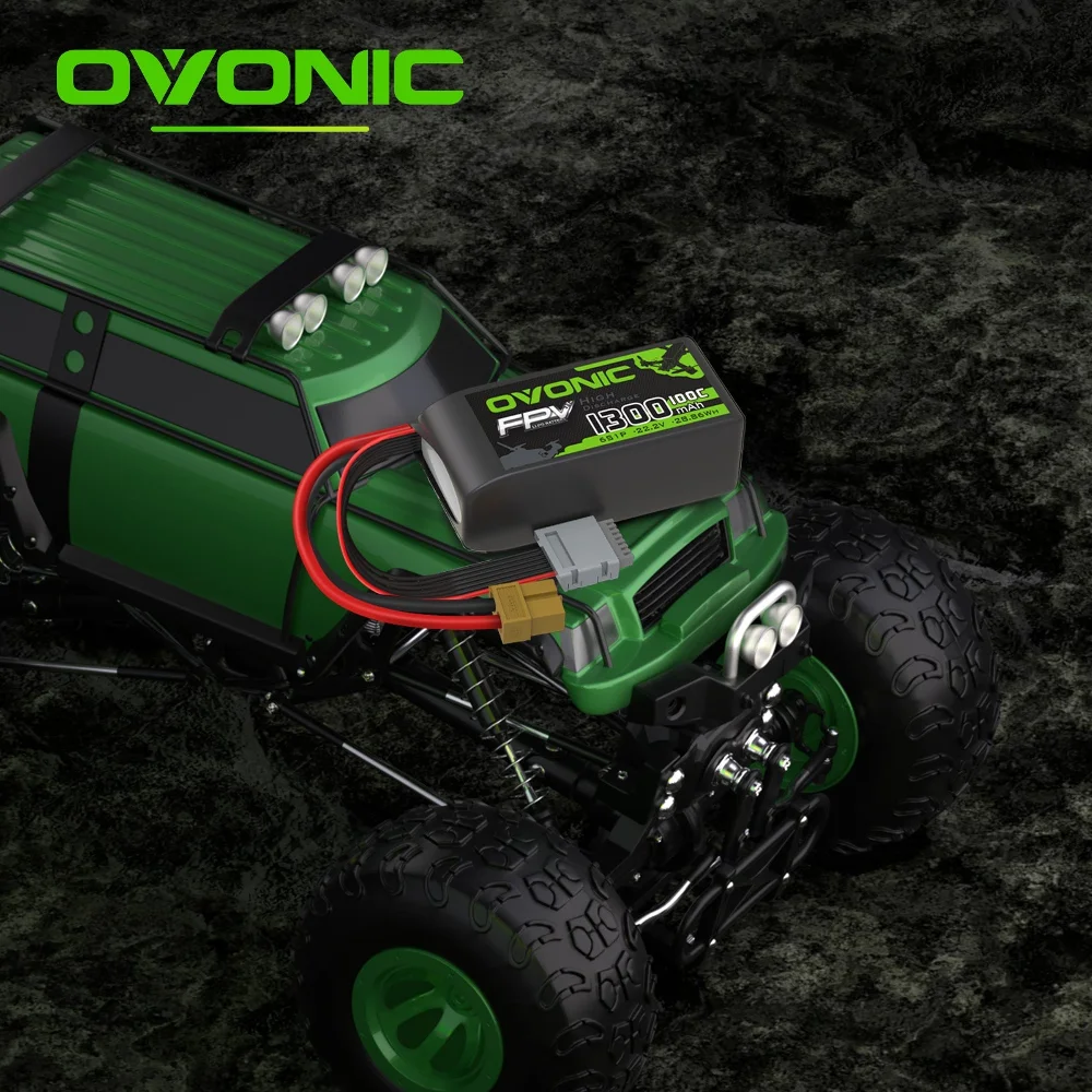 OVONIC 1300mAh 100C 6S 22.2V Lipo Battery XT60 Plug For RC Helicopter Quadcopter FPV Racing Drone image 4