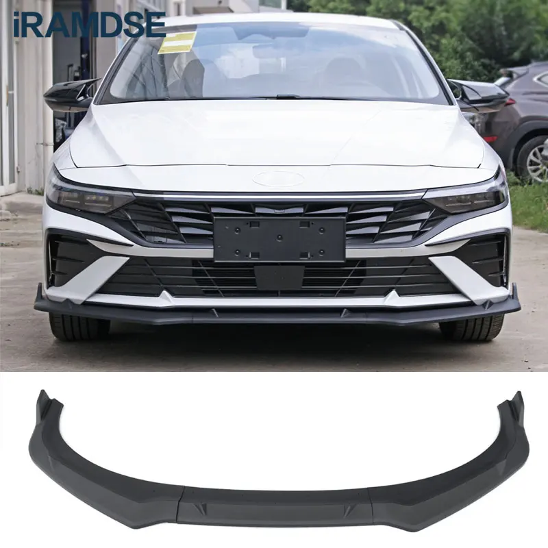 

Front Splitter for Hyundai Elantra 8th Generation Bumper Spoiler 2023 2024 2025 Car Body Kit Glossy Black Skirts Lip