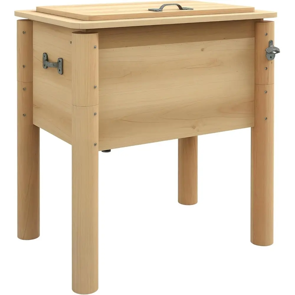 

Уличный охладитель для патио с 3 ручками, открывалкой для бутылок, натуральный цвет, для вечеринок у бассейна