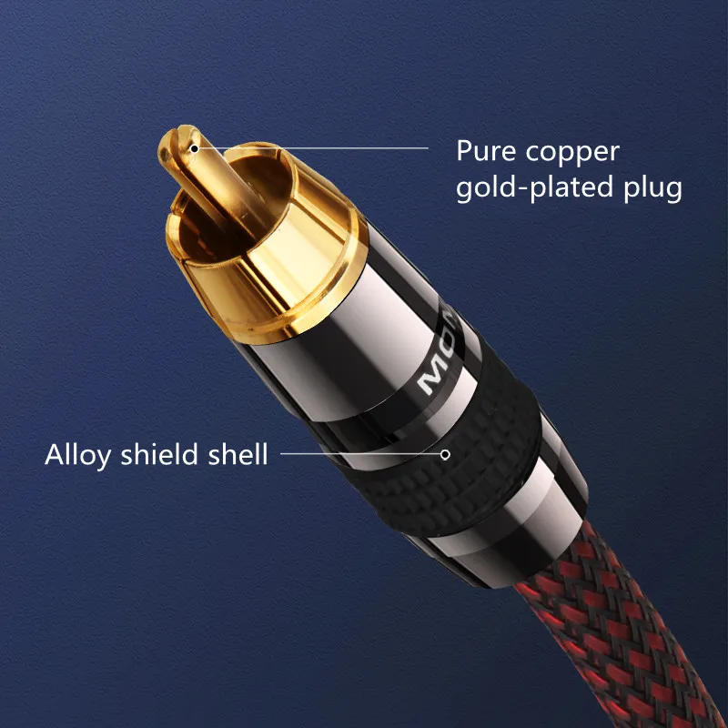 Monster One Point Two Audio Cable Fever Grade Pure Copper 3.5mm Jack to 2RCA Male Mobile Phone Amplifier TV PC DVD Cable