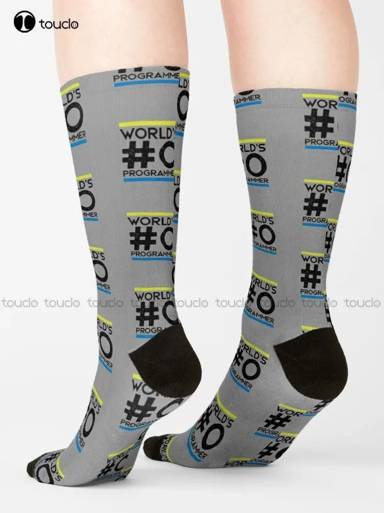 Worlds #0 Programmer Socks Custom Women Socks Personalized Custom Unisex Adult Teen Youth Socks Street Skateboard Socks Funny