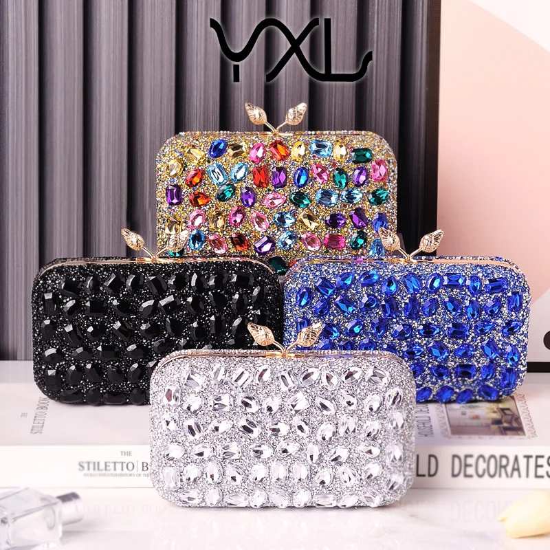 

Diamond Dinner Color Resin Diamond Dress Bag Popular Evening Premium Rhinestone Party Hand Bags For Ladies Pochette Soirée Femme