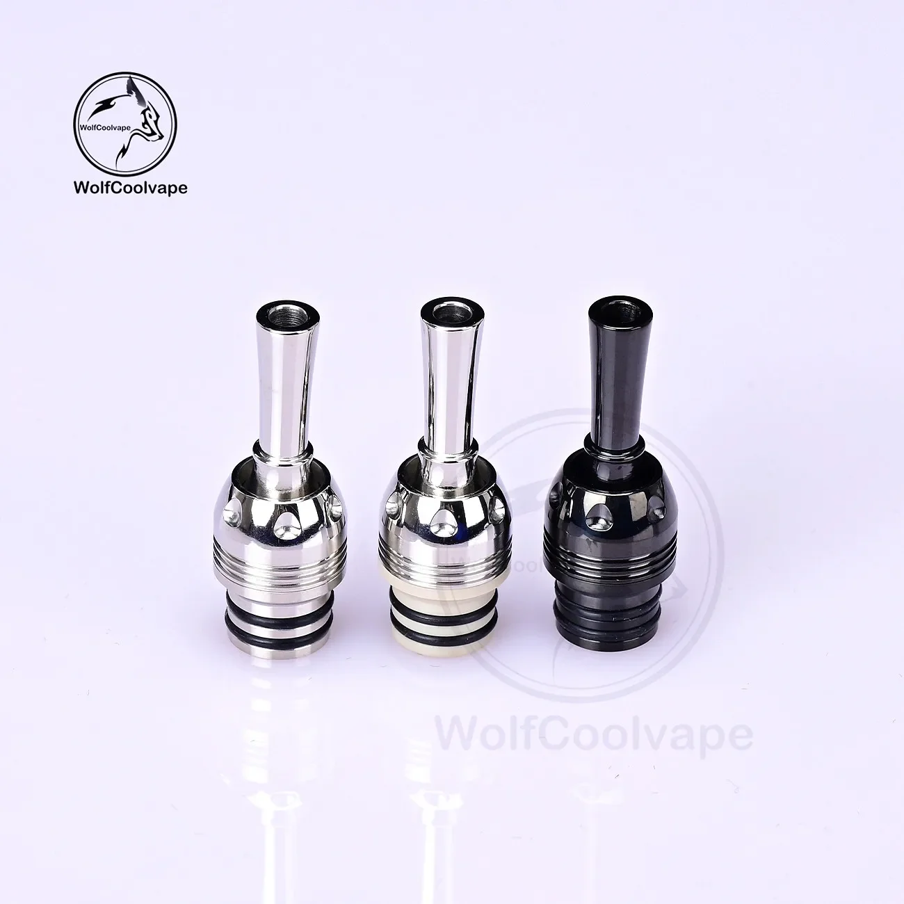 wolfcoolvape 510 MTL Drip Tip with 316SS Base for Flash e-Vapor V4.5S+ RTA RDTA RDA Rebuildable Vape Atomizers