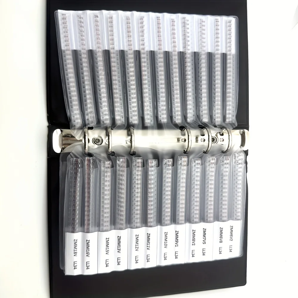 850PCS 34Kindsx25Pcs LL34 1/2W 2V ~ 51V 4148 Zener Diode SMD BOOK SET KIT