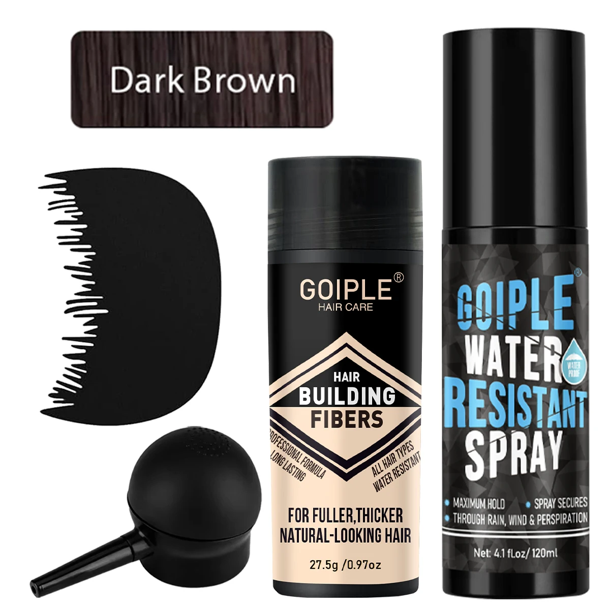 GOIPLE Hair Fiberhold Spray Fibers & Fine or Thinning Hair Water Resistant Fiber Mist Hair Fiber Powder Perfect for All-Day Wear