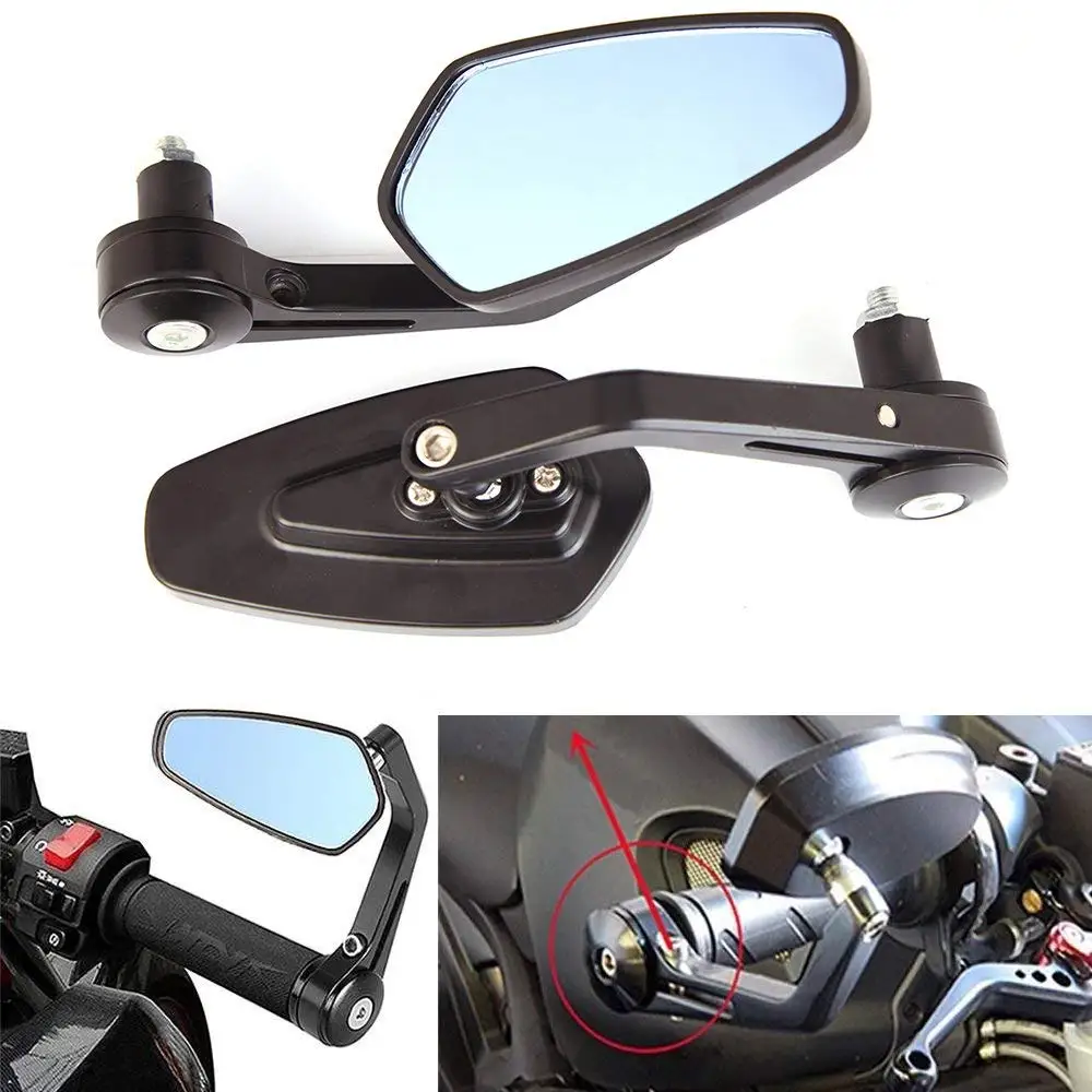 

For CBR 600 1000 RR Ninja ZX 6R 9R 10R YZF R1 R6 R6S GSXR Universal 22mm 7/8" Motorcycle Handle Bar End Rearview Side Mirrors
