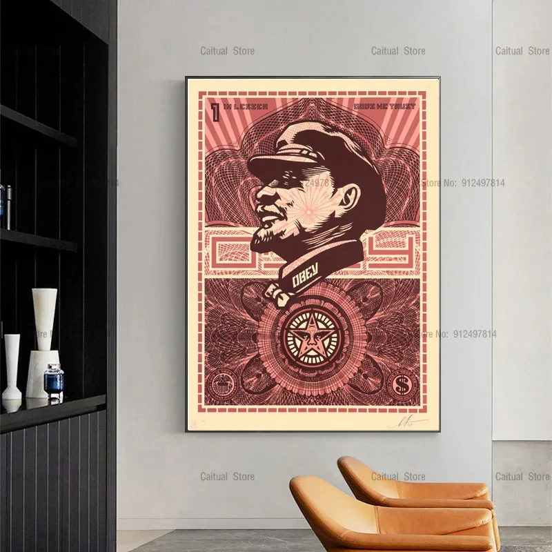 Lenin Stalin the Soviet Union Great Leader CCCP Poster Prints Wall Art Canvas Painting Picture Photo Gift For Room Home Decor