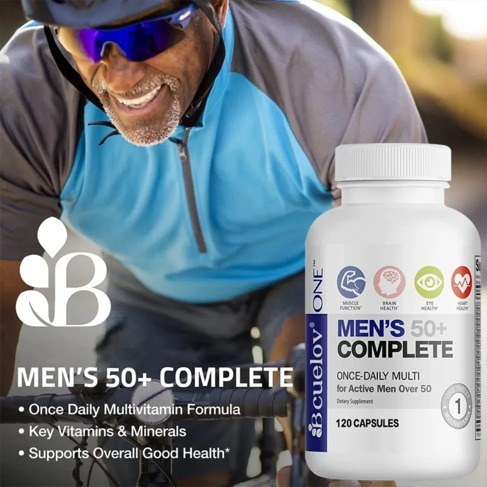 Men's Multivitamin for 50+ - High Potency Formula, for Brain, Eye & Heart Health, for Brain, Eye & Heart Health, 120 Capsules