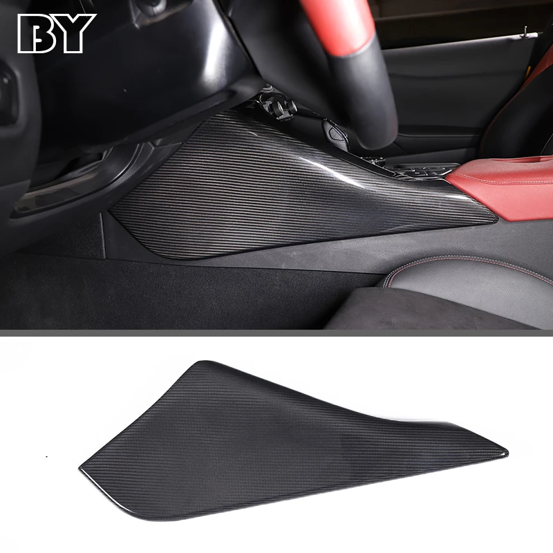 

For Toyota GR Supra A90 2019-2022 Car Interior Accessories Real Carbon Fiber Center Console Knee Side Panel Cover Trim Sticker