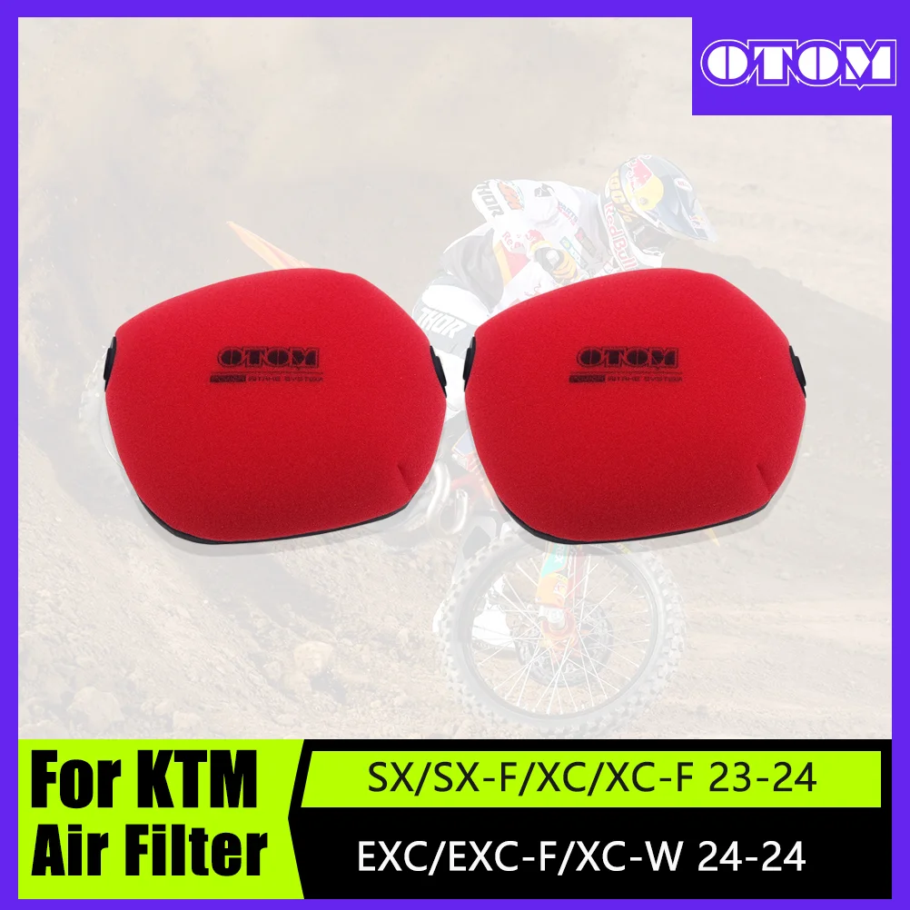 OTOM Motorcycle 2024 Air Filter Cleaner Sponge Element Dual Foam Layer For KTM HUSQVARNA GASGAS SXF XCF XCW EXCF FE TE TC EC MC