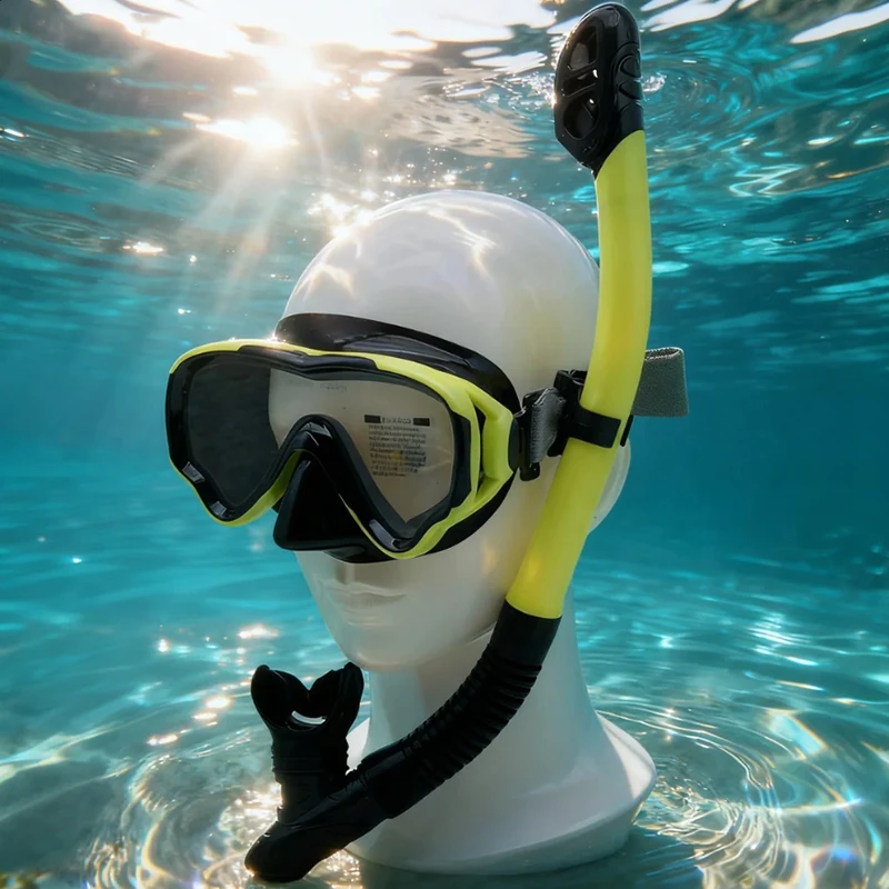 

Adult Large-Frame Scuba Diving Mask | Tempered Glass, Anti-Fog & Leak-Free for Snorkeling, Scuba & Travel , Snorkeling, Silicone