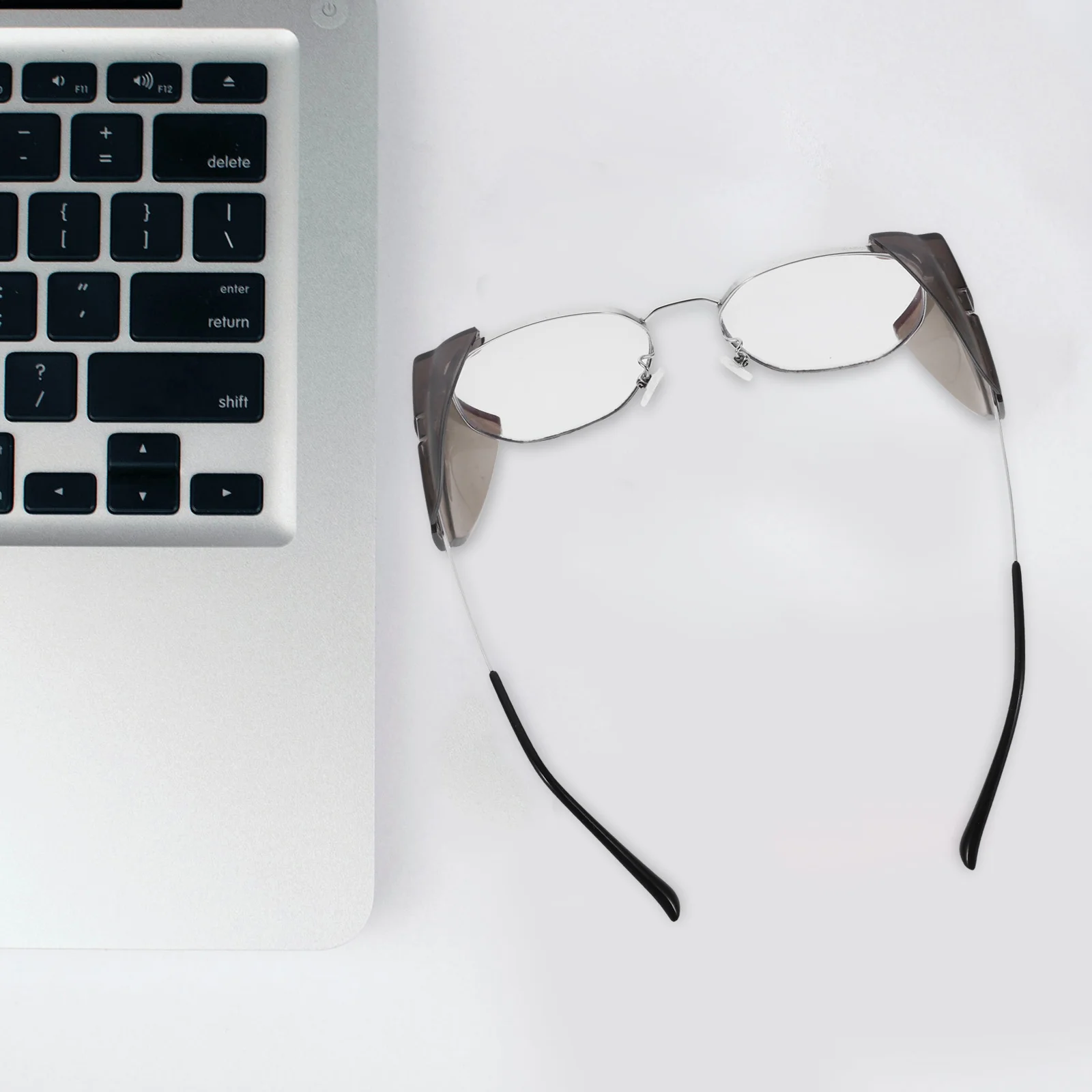 Protective Eyewear Side Shield Tpu Safety Glasses Wing Lightweight Sideshield For Eyeglasses Dark Brown Protective Glasses