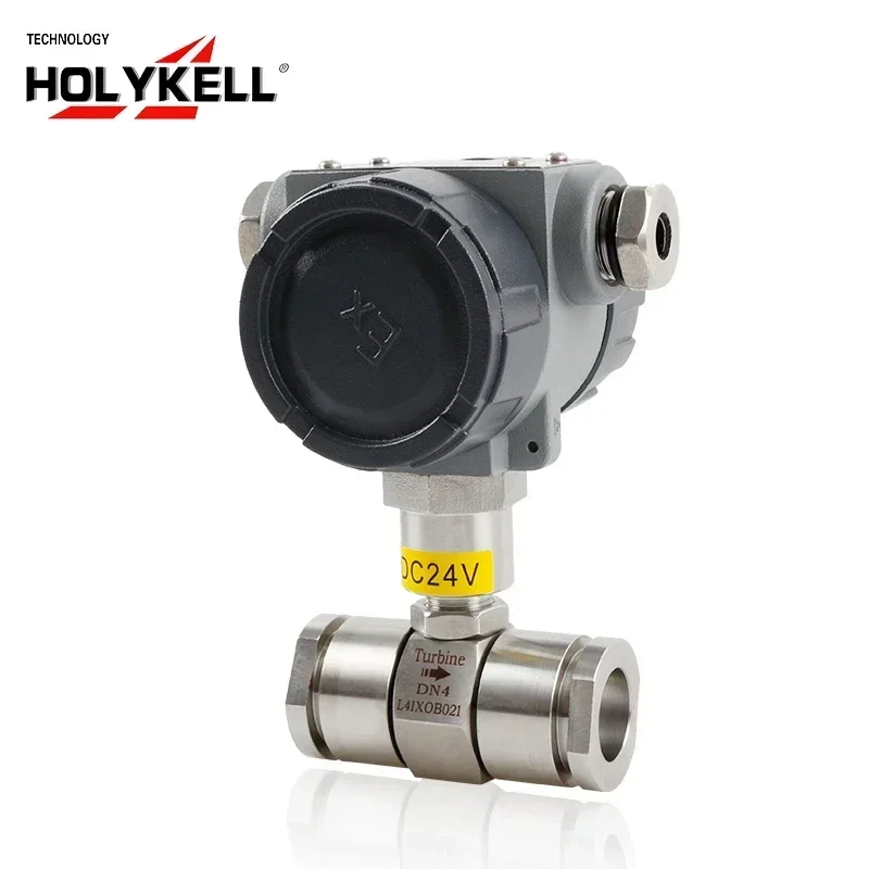 

2026/Holykell precision liquid fuel oil turbine flow meter stainless steel digital vegetable oil ethanol fuel flowmeter
