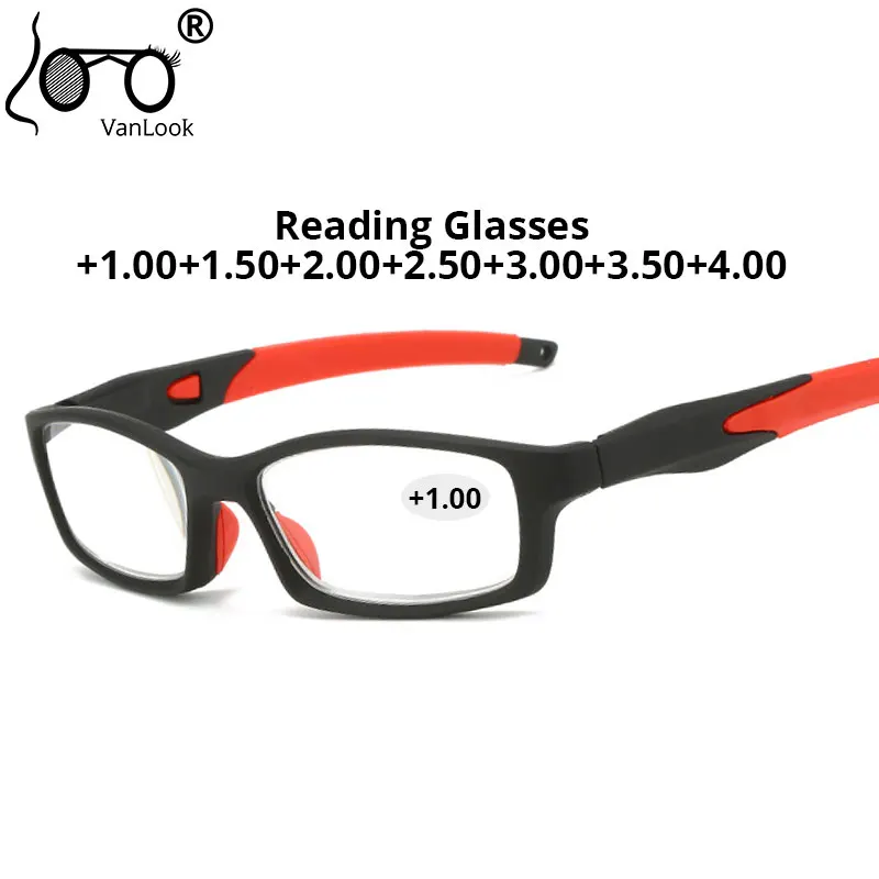 

Reading Glasses Men Women Rubber Sport Frame Spring Hinge Presbyopic Glasses Optical Eyeglasses +1+1.5+2+2.5+3+3.5+4.0