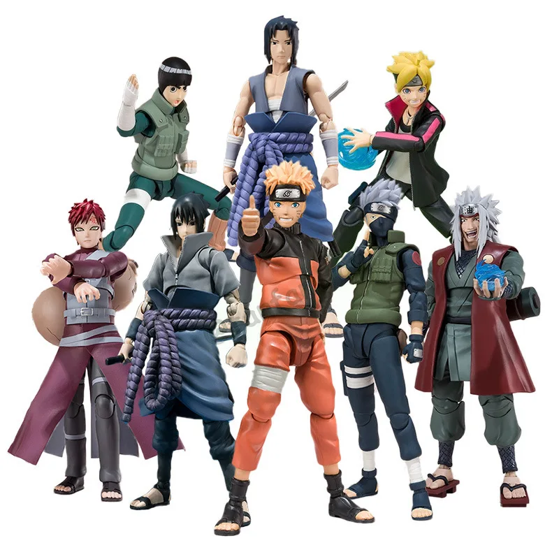 Figuras de acción de Anime Naruto Mistery Box, bolsa de la suerte, Uzumaki Sasuke Kakashi, modelo de colección, juguetes para niños, caja ciega