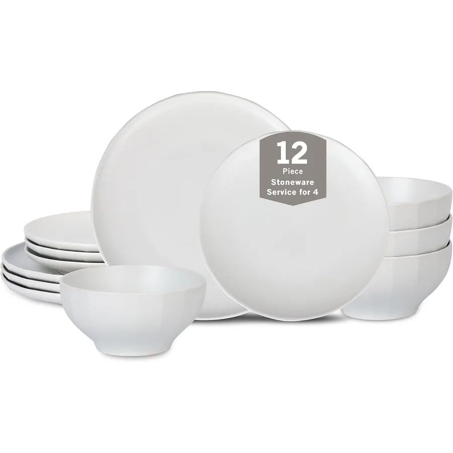 

12Piece Dinnerware Set Stoneware Beige