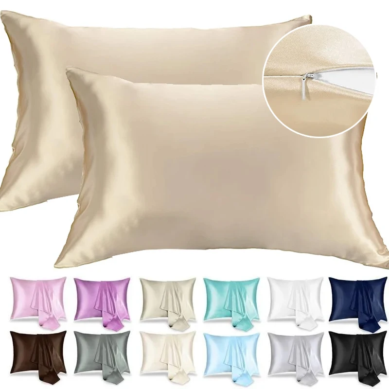 1pc Pillowcase Super soft Pillowcase Comfortable Luxury Satin Pillowcases for Hair and Skin Hypoallergenic Cooling Pillow Cases