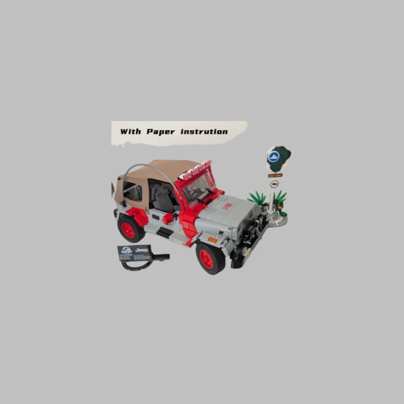 Jurassic World Series Jee Wrangler Movie Vehicles Model Toys Birthday Gifts Bricks Building Blocks Compatible 1924pcs for Adults image 3