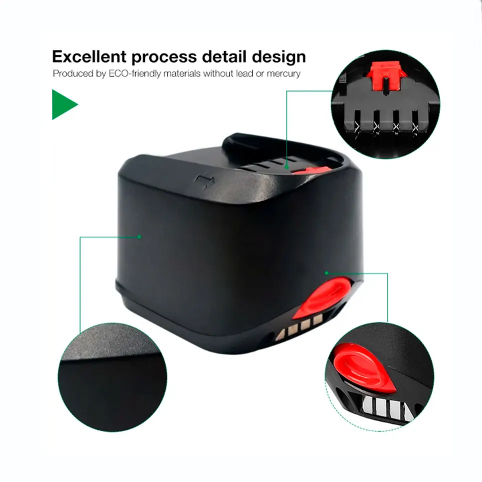 For Bosch 18V 12.8Ah Li-ion Battery PBA PSB PSR PST Bosch Home & Garden Tools (only for Type C) AL1830CV AL1810CV AL1815CV