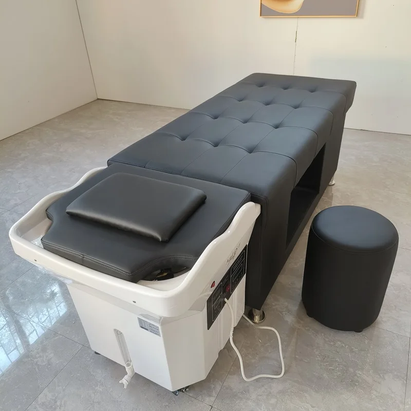 serbatoio dell'acqua di lusso di fascia alta da 60 litri bianco senza impianto idraulico testa giapponese spa bellezza comodino spa letto shampoo