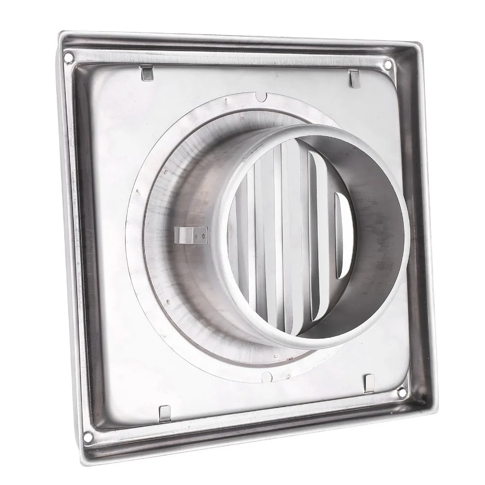 Durable Stainless Steel Dryer Vent Cover Mesh Screen Square Exterior Wall Vent Cover Exhaust Vent Hood Bathroom