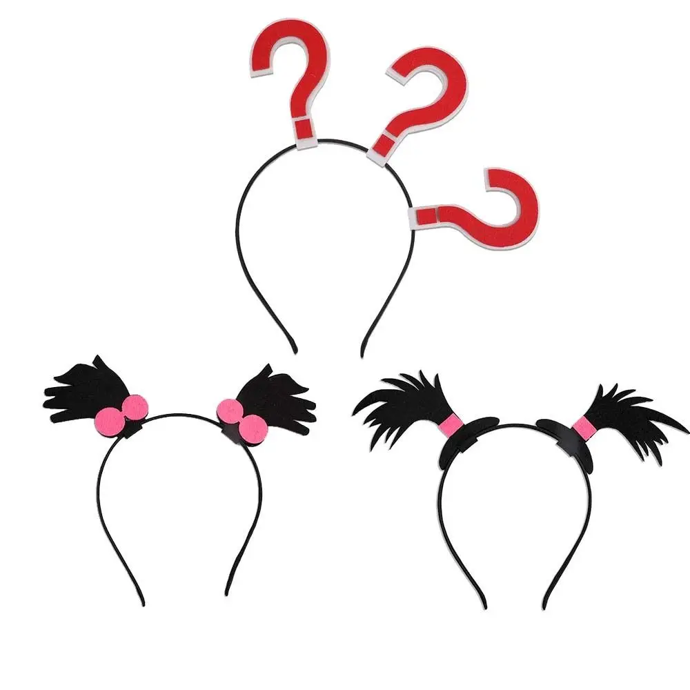 Funny Headband Creative Question Mark Hair Hoop Masquerade Party Dress Up Props Costume Cosplay Braided Hair Accessories