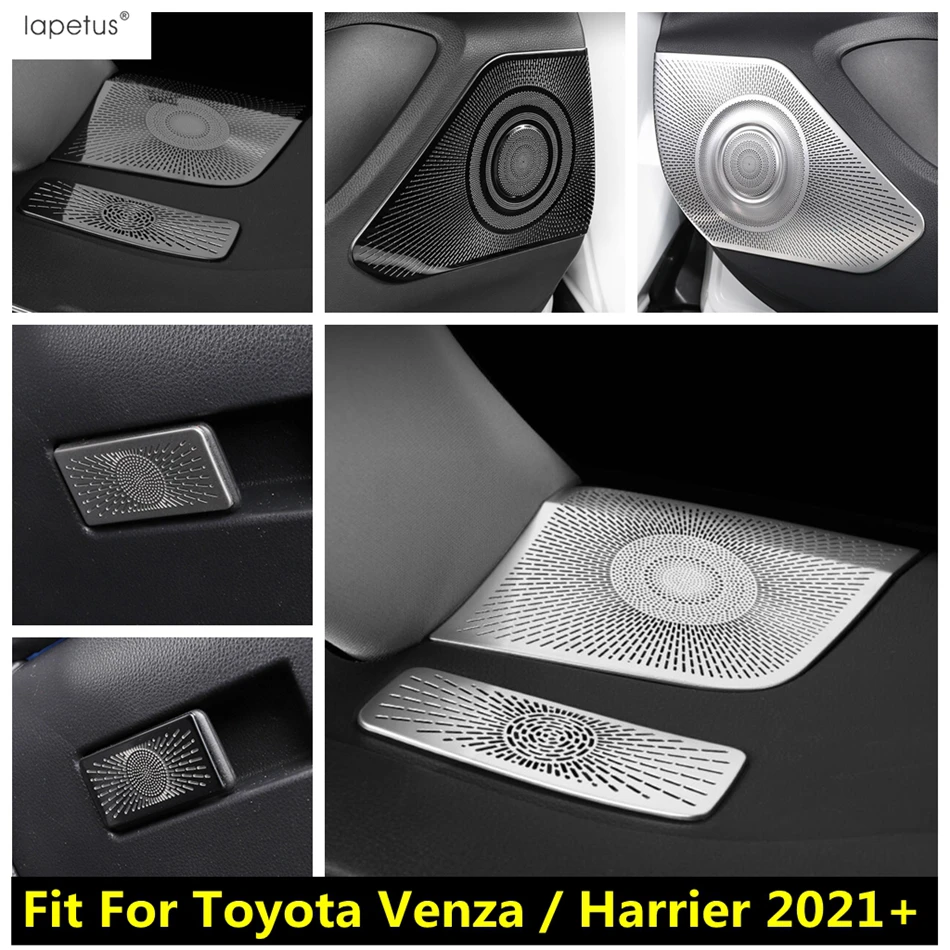 Front Dashboard Air Vent Stereo Speaker Side Door Audio Loudspeaker Sound Frame Cover Trim For Toyota Venza / Harrier 2021 -2024